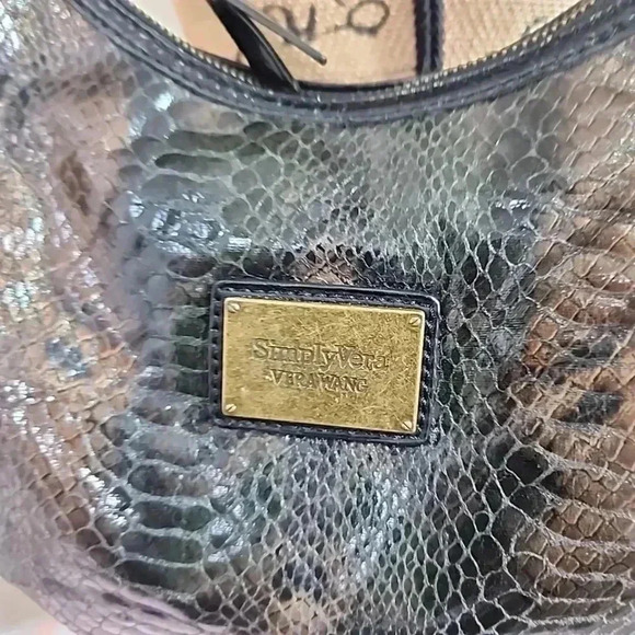 Simply Vera Vera Wang y2k Snakeskin chain strap shoulder bag. Brand New - Picture 8 of 12